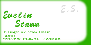 evelin stamm business card